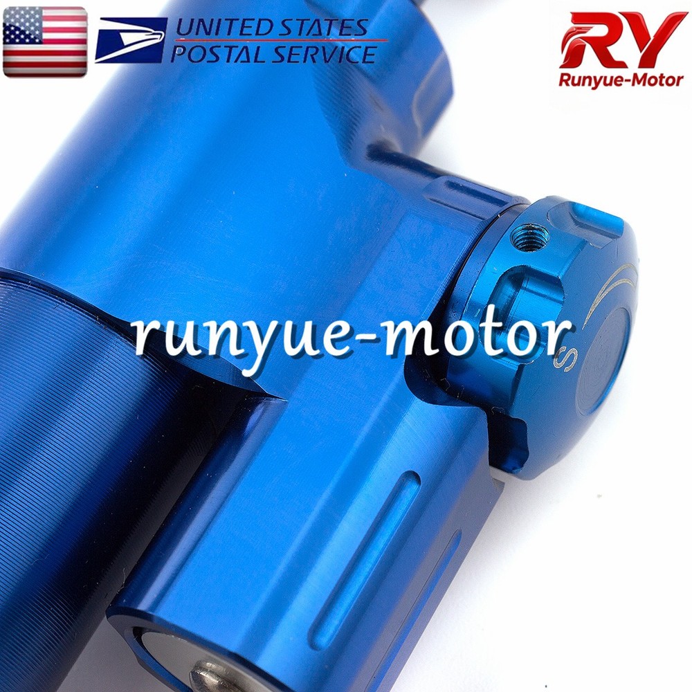 Blue 255mm Adjust Steering Damper Stabilizer Linear Control Universal Aluminum