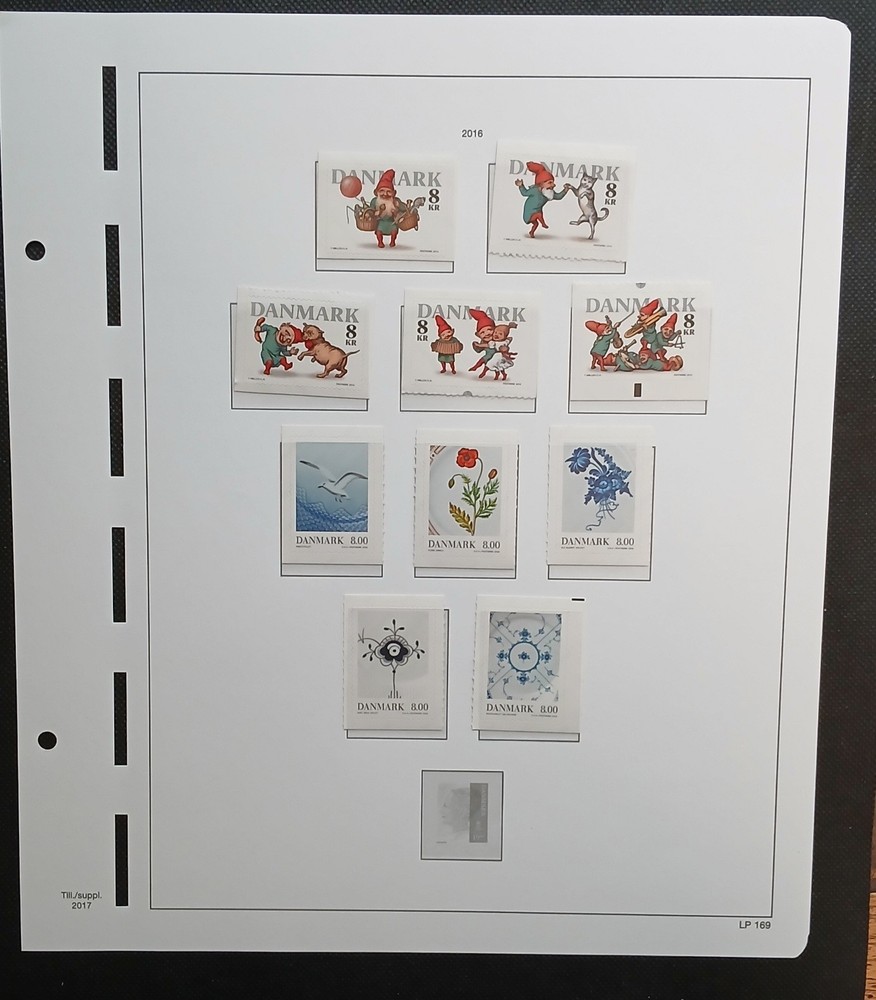 2016 Denmark Year Set On Stender Hingless Pages