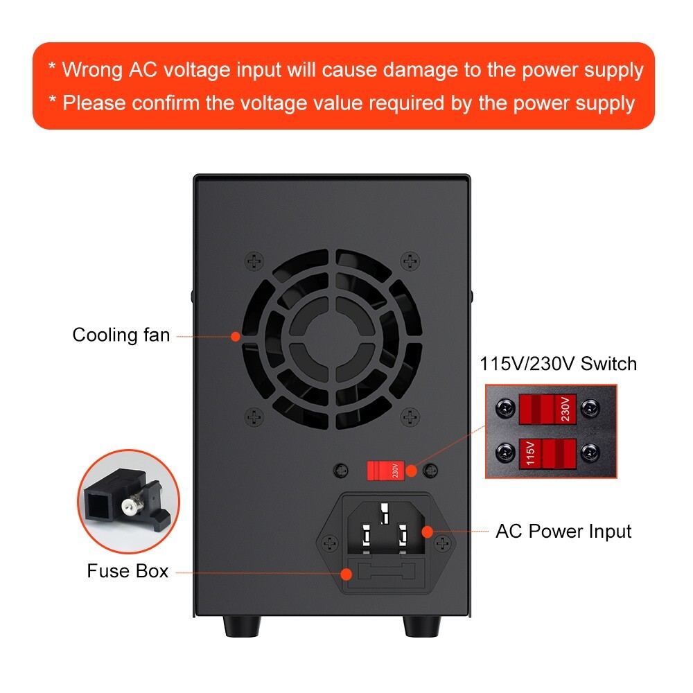 Output 0~160V 0~2A Lab Adjustable DC Power Supply Variable Power Bench Switching