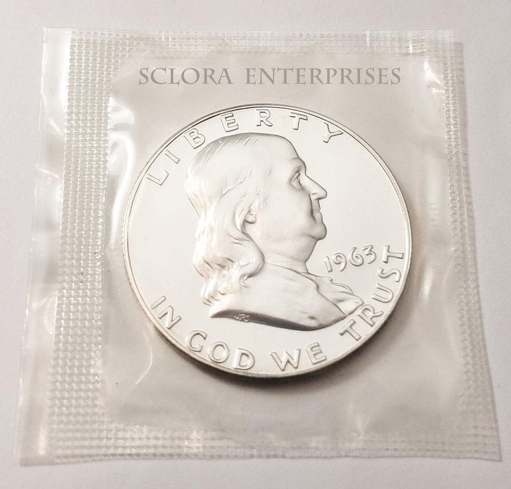 1963 BEN FRANKLIN HALF DOLLAR *UNCIRCULATED 90% SILVER PROOF*
