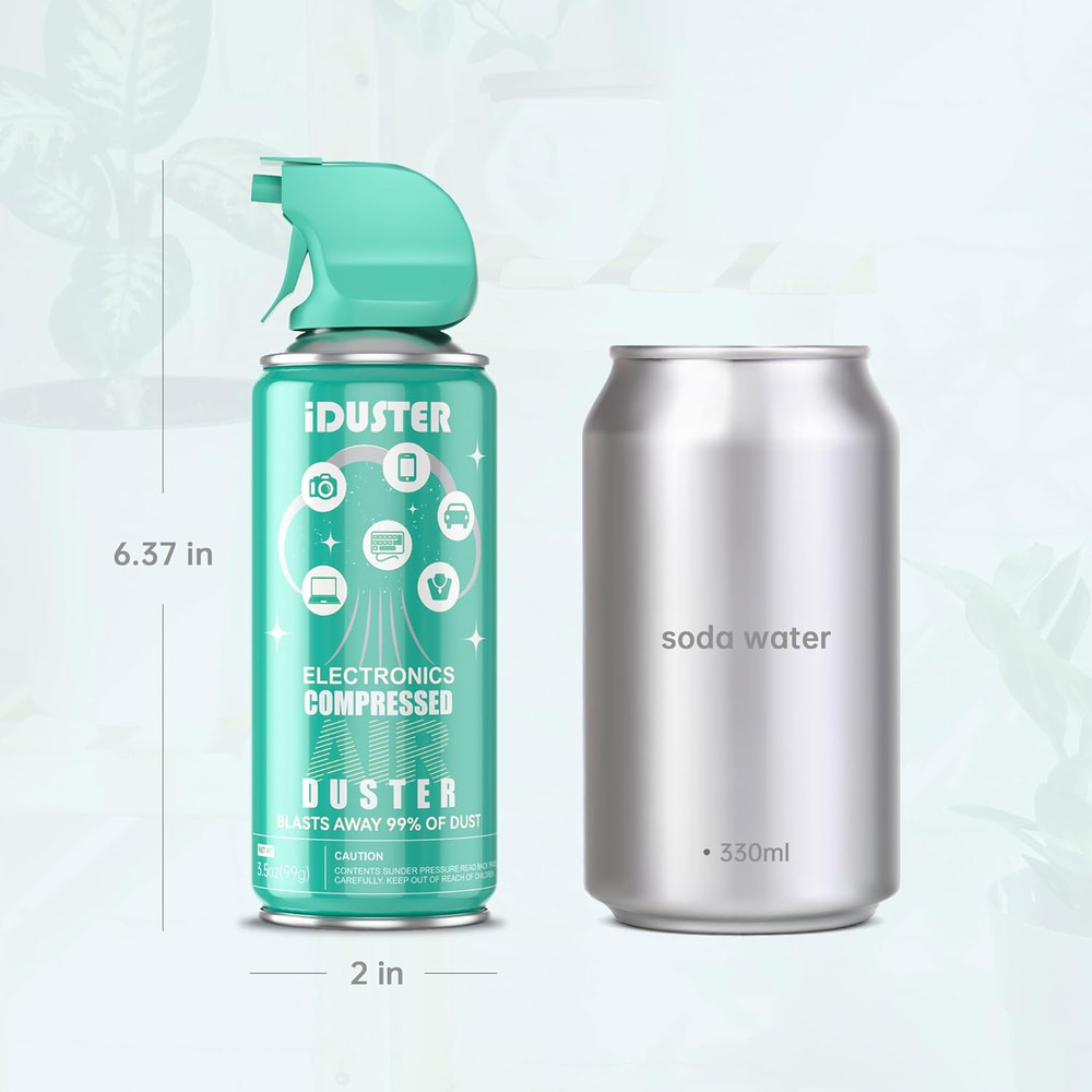 Compressed Canned Air Duster for Computer - Disposable Electronic Keyboard Clea