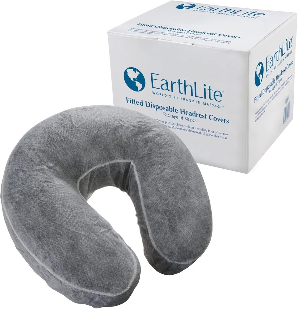 EARTHLITE Fitted Disposable Massage Table Headrest Cover - 50 Pcs/Box