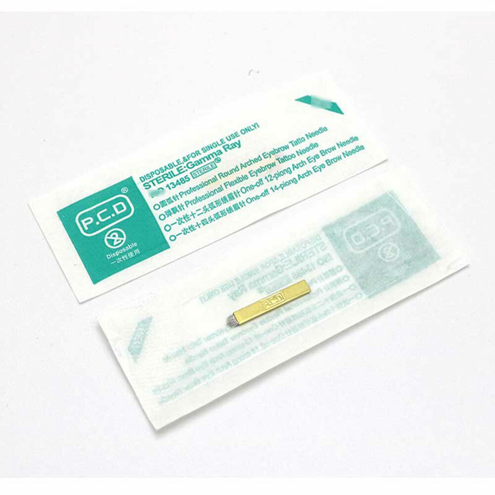 Microblading PCD 12 14 19 U Shape Needles Permanent Makeup Tattoo Eyebrow Blades