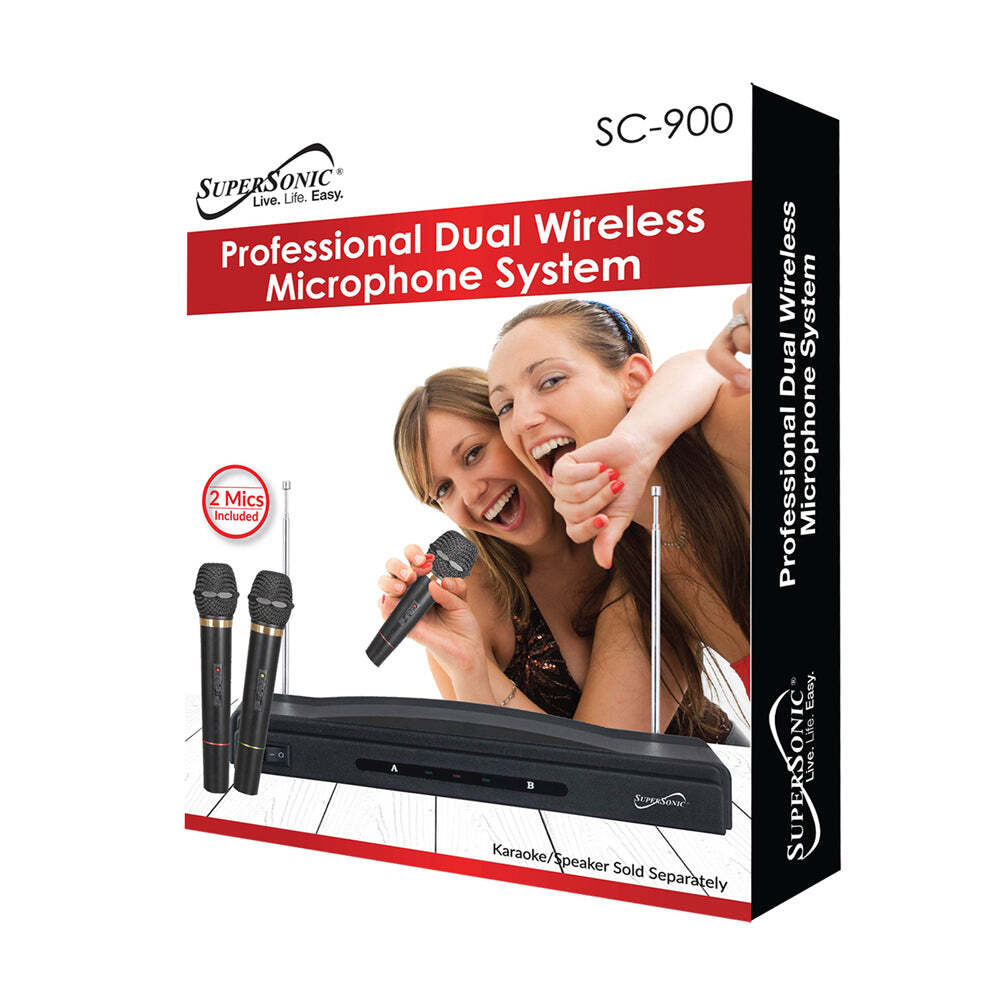 Supersonic SC-900 Professional Dual Wireless Microphone System