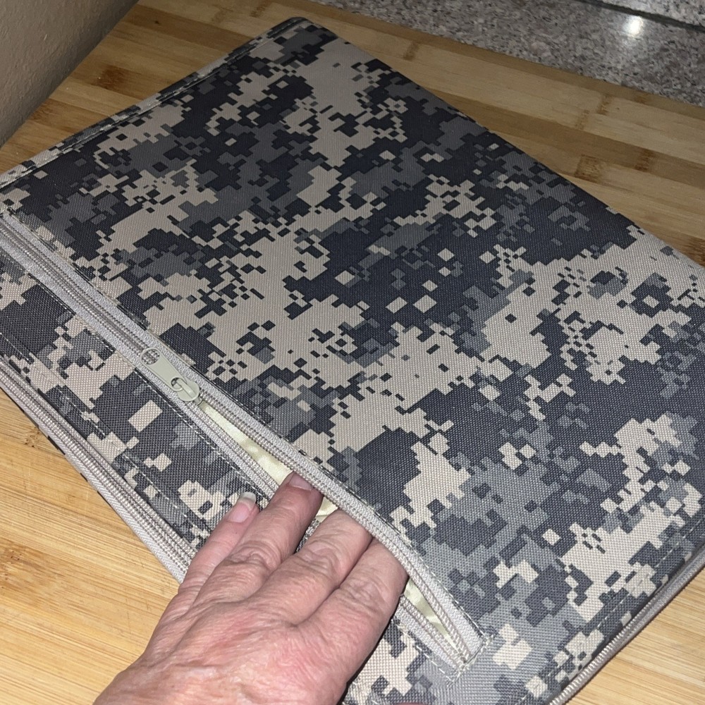 National Guard Zippered Notebook Folder Organizer Digital Camo