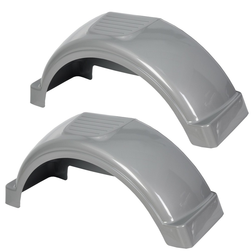 Set Of 2 Single Axle Trailer Fenders w/ Top Step For 13" Wheels Tires Skirt Boat