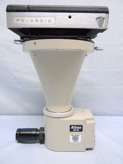 Nikon AFX Microscope Shutter, Format Adapter, Finder Lens, & Polaroid Camera