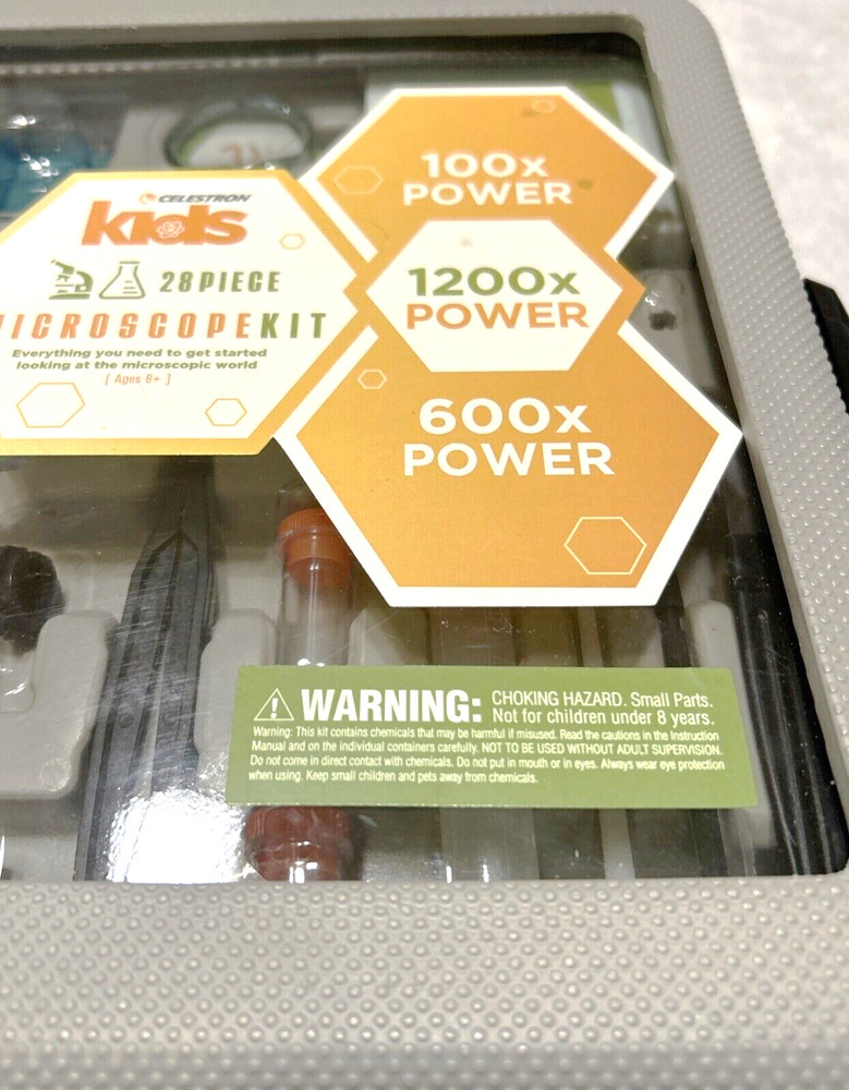 Microscope Childrens 28 Piece Beginner Microscope Kit Celestron #44123 NEW