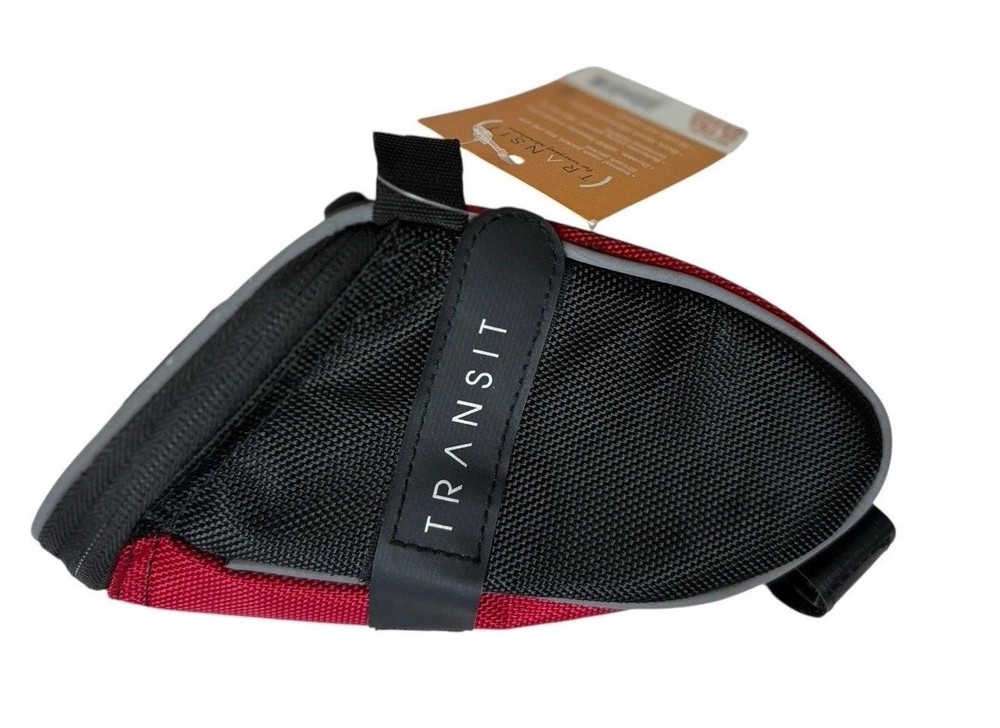 Transit Medium Ultra Wedge Seat Bag  Black Red Bicycle Reflective Quick Secure