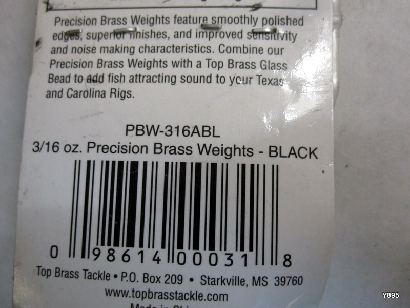 Precision PBW-316ABL 3/16 oz Black Worm Weight 7pc