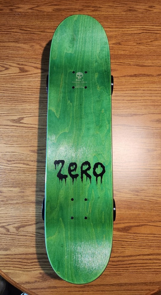 ZERO Skateboards Black Bart "BONES" Simpson 32" Double Kick,+Xtra Wheels n Grip.