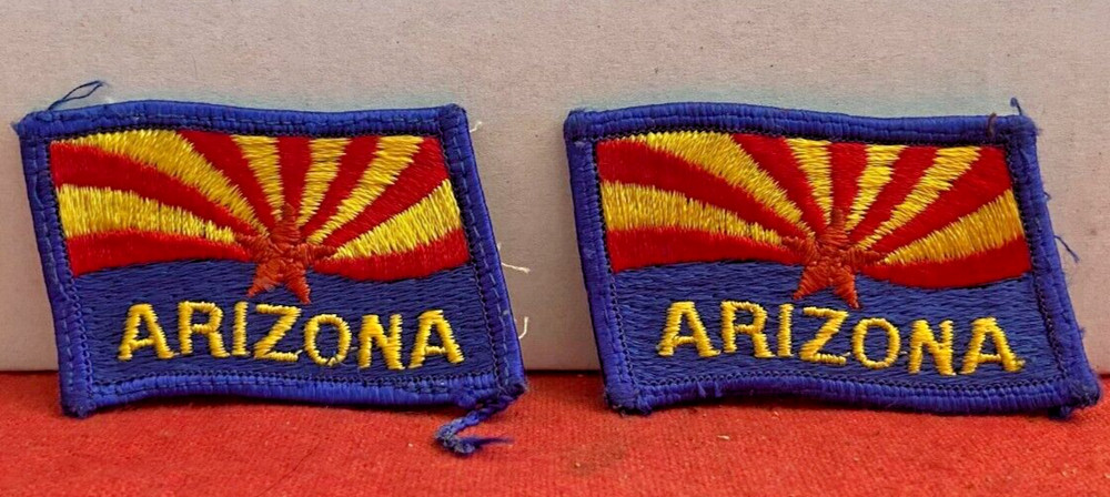 Arizona State Flag Patches Pair