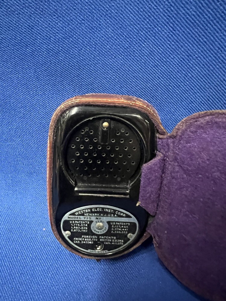 Weston Master II Universal Exposure Meter Model 735 w/ Original Leather Case