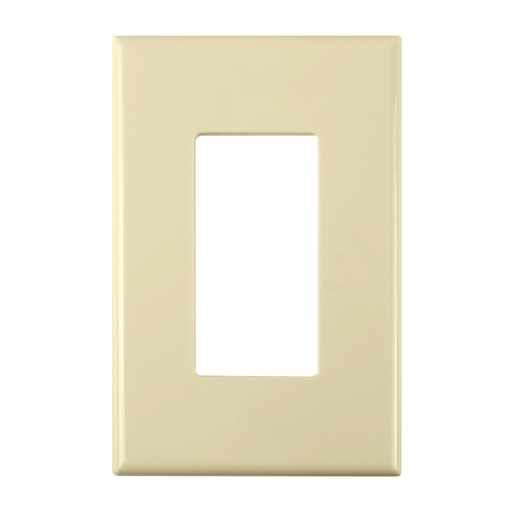 Construct Pro Single Gang Wall Plate with Screwless Face (Ivory)