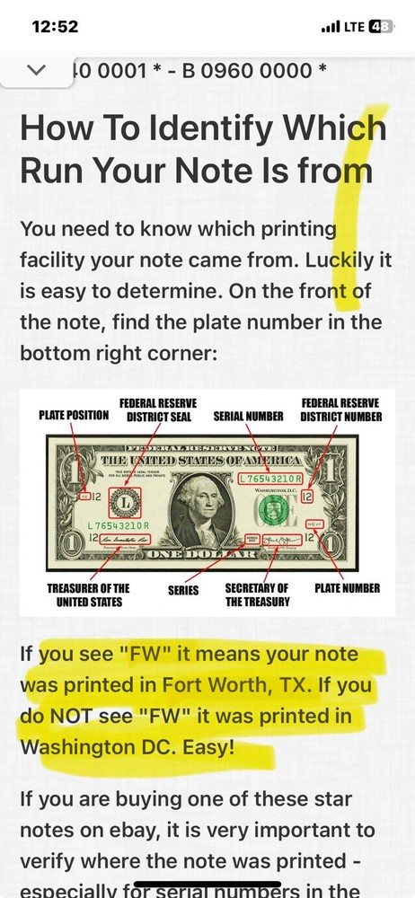 🌟Star Note 2013 B Duplicate Serial ERROR B05127737* Fancy Number $1 Bill D/C