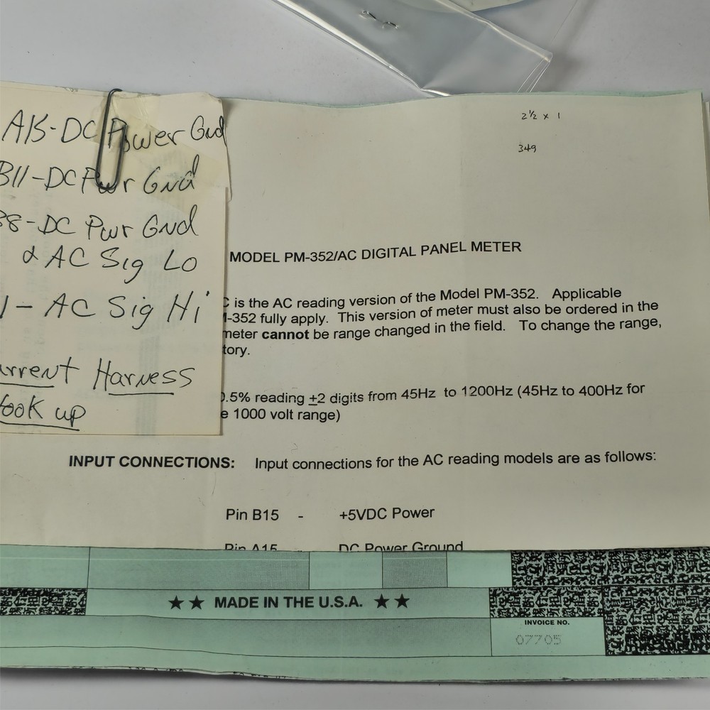 Model PM-352/AC Digital Panel meter