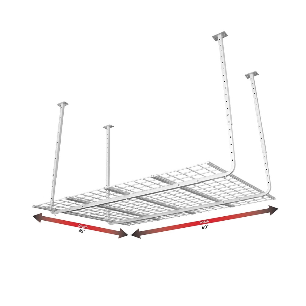 Ceiling Mounted Adjustable Shelf in White