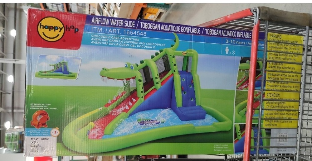Crocodile Cave Inflatable Water Slide with Blower