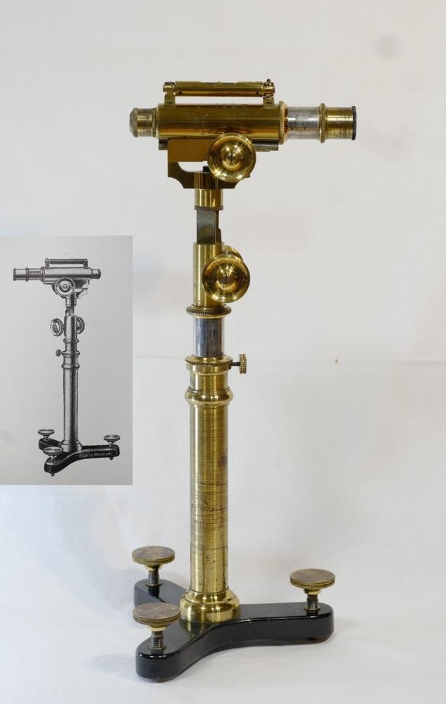 microscope antique Ernst Leitz vertical reading microscope