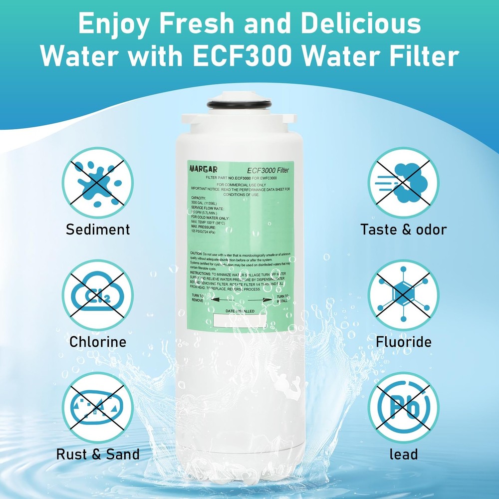 ECF3000 Filters Compatible with Elkay ezH2O WaterSentry Plus Replacement High...