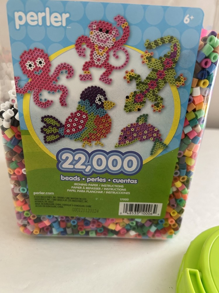 Perler Jar Of Beads Multicolor Open Container As Is