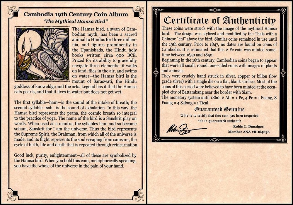 Hamsa Bird Album, w/ COA