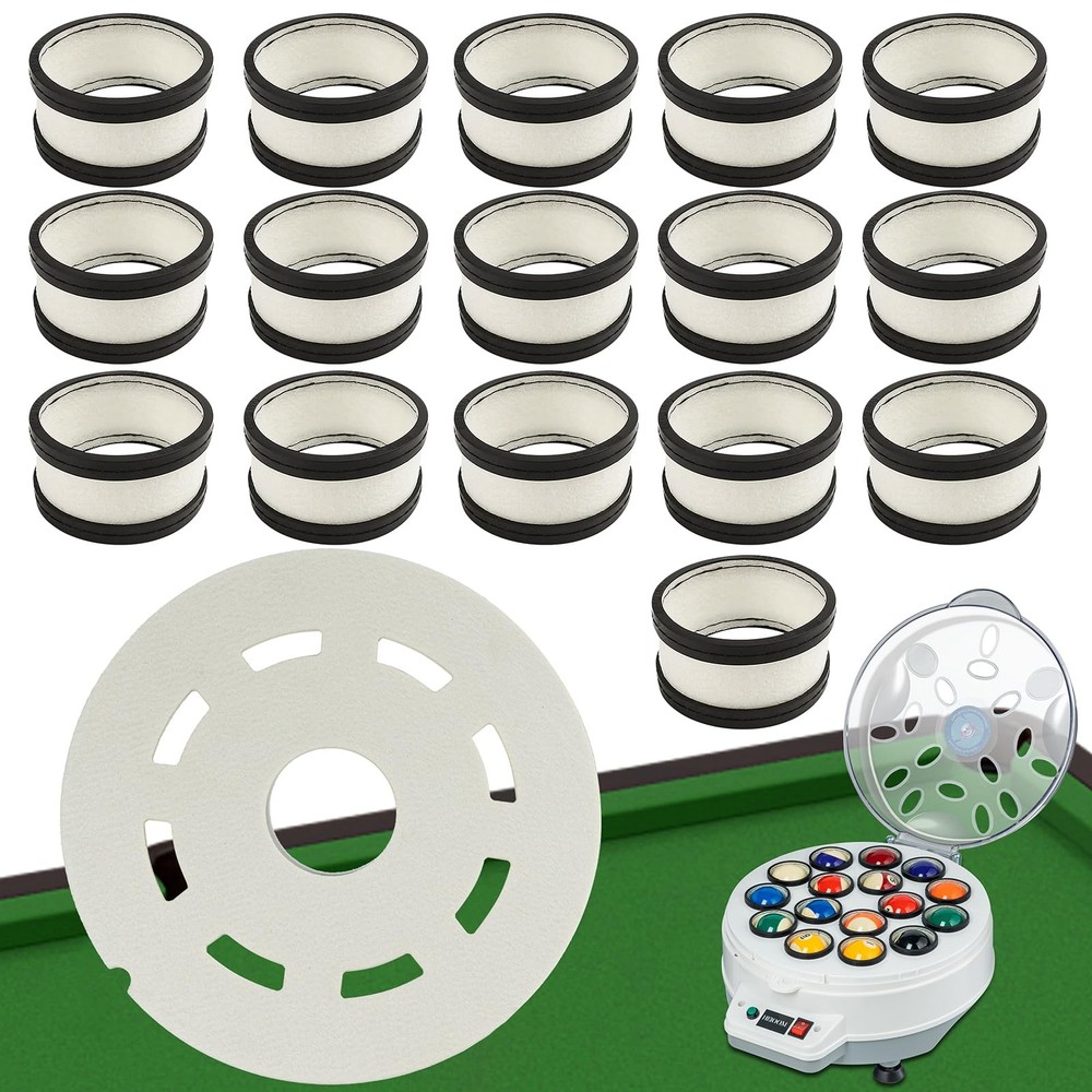 Billiard Ball Cleaning Machine Wool Ring 16 Billiard Ball Cleaner Wool Circle...