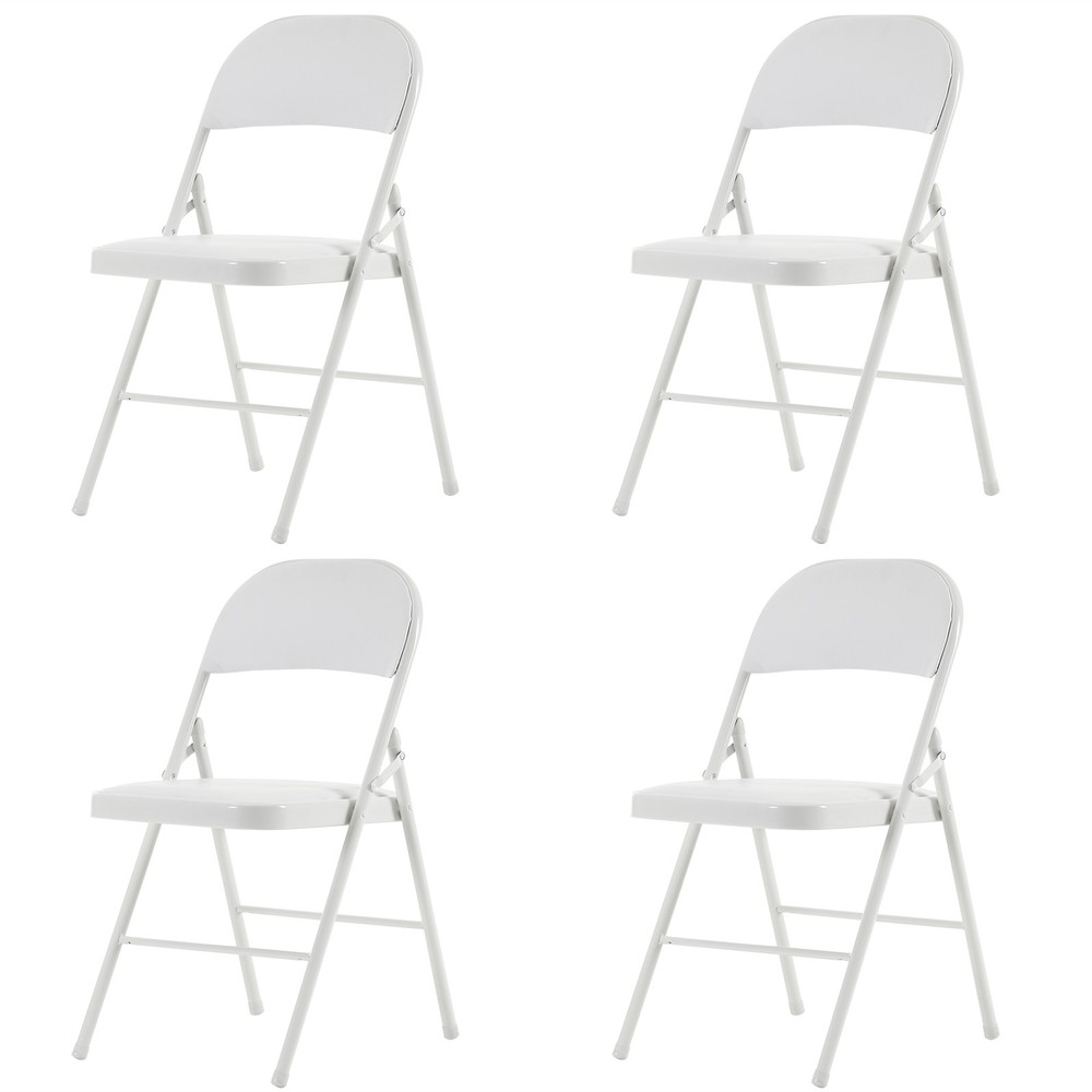 【Old Code：33292149】4pcs Elegant Foldable Iron & PVC Chairs for Convention
