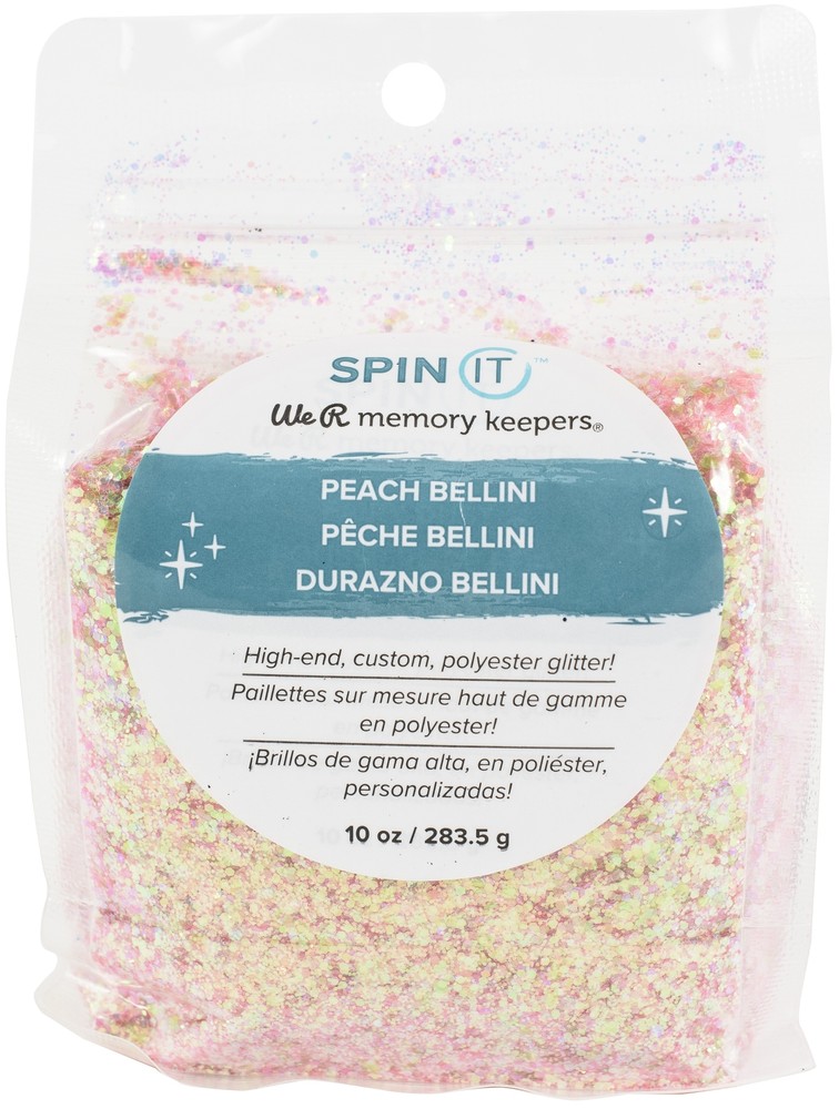 We R Memory Keepers Spin It Glitter Mix 10oz-Peach Bellini - 2 Pack