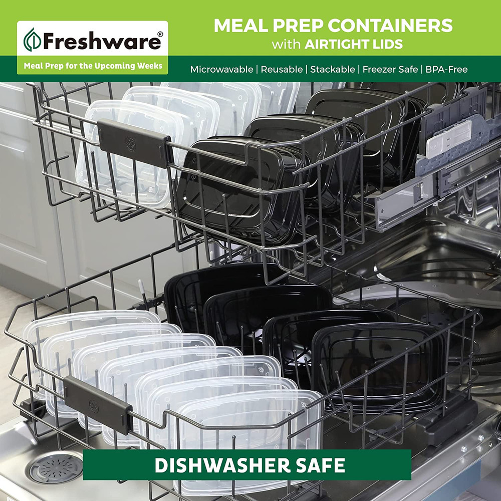 Meal Prep Containers [150 Pack] 1 Compartment Food Storage Containers with Lids,
