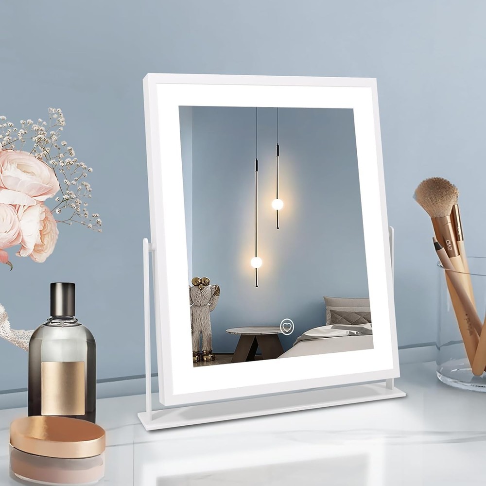 Vanity Mirror With Lights 11 Inch Makeup Dimmable LED Adjustable Memory White