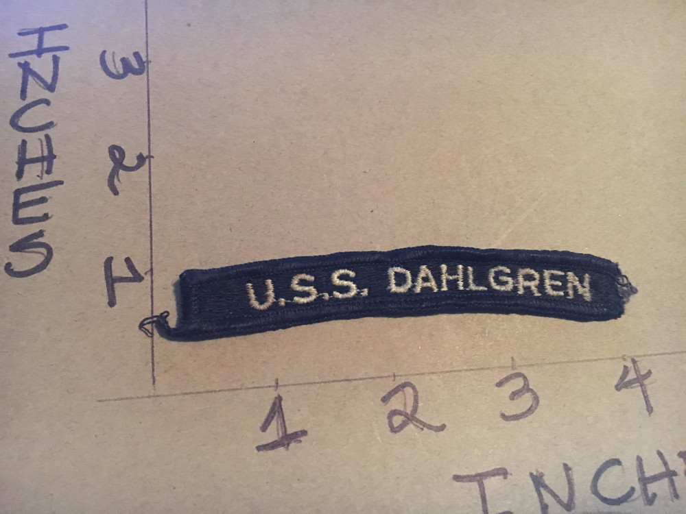 US NAVY SHOULDER STRIP TAB rocker Patch USS Dahlgren