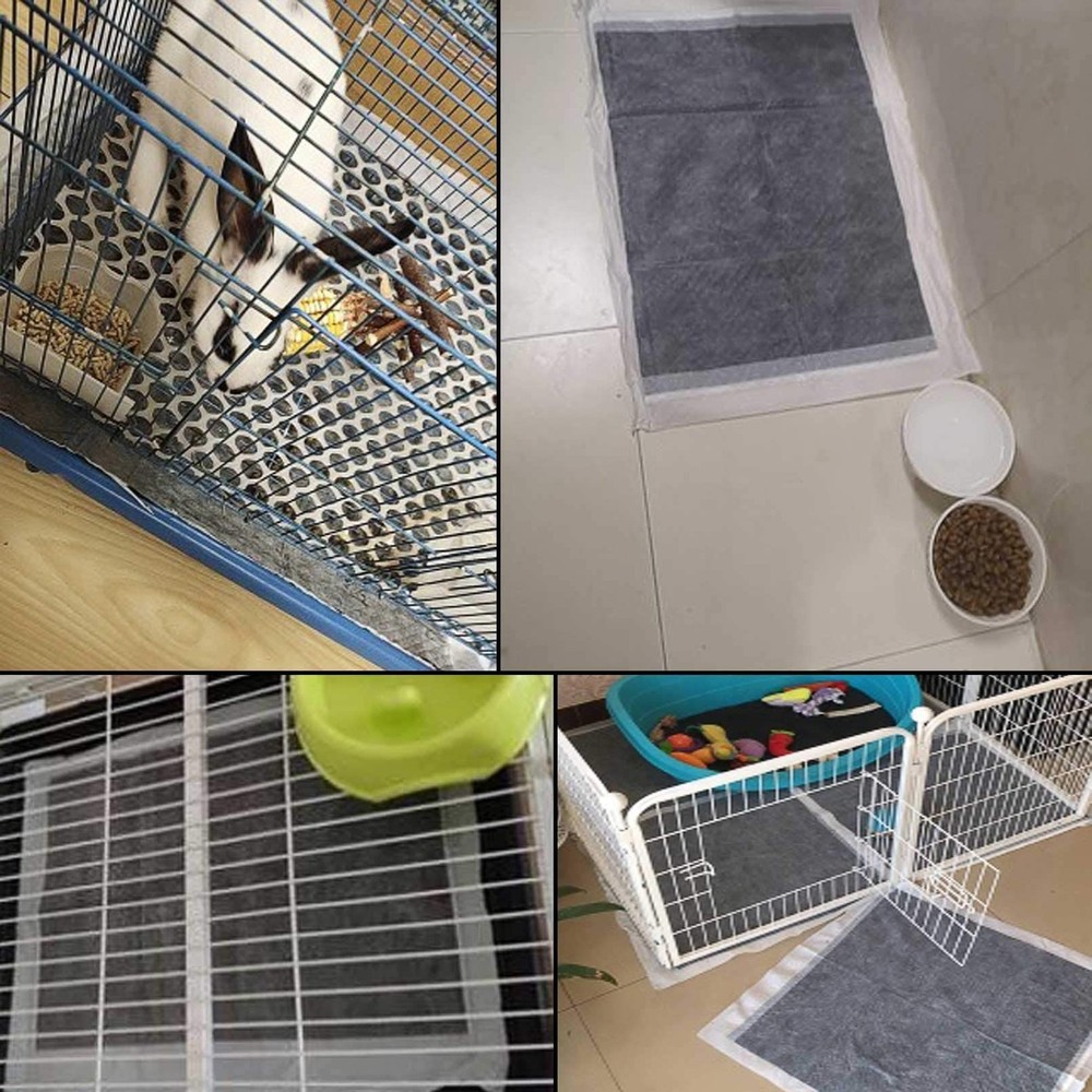 Disposable Rabbit Pee Pads - 50PCS Absorbent Cage Liners for Small Pets