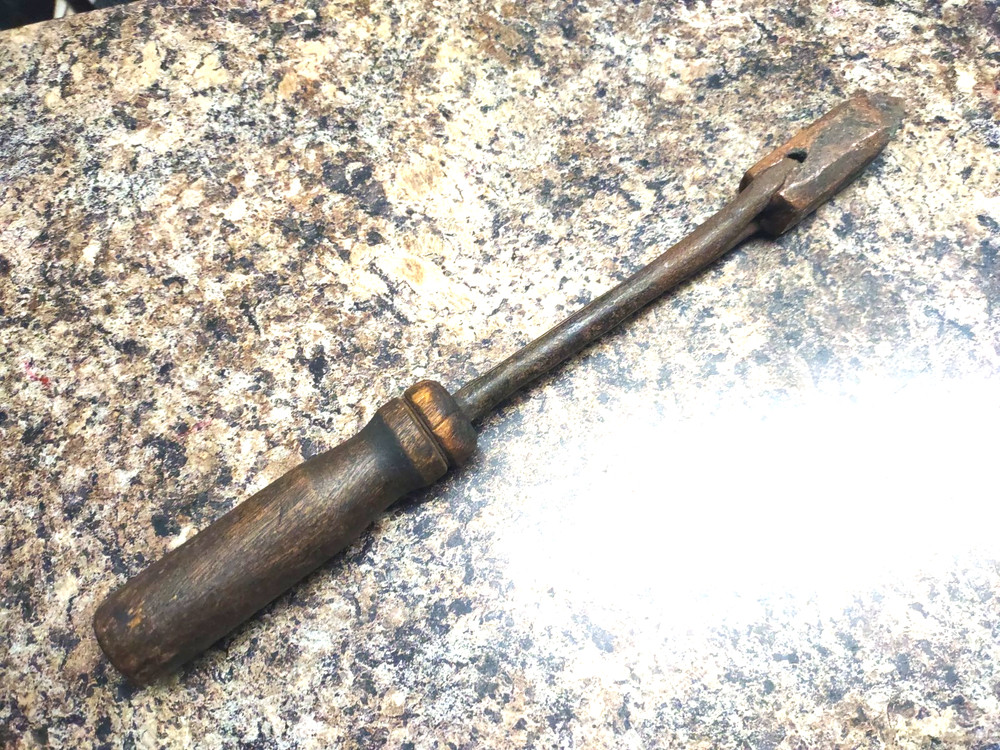 Antique Copper soldering iron 13"