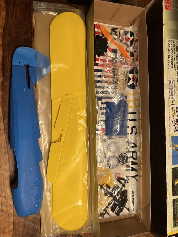 GWS PT-17 RC Airplane Intermediate Pilot Kit w/Motor System Open Box Slow Stick