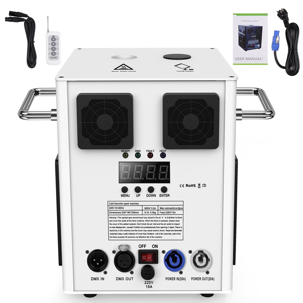2Pack Cold Spark Machine 700W Stage Effect DMX Firework DJ Event Party Wedding
