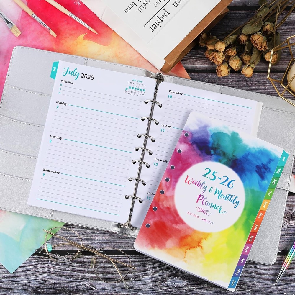 2025-2026 Planner Refills - from July Multicolor