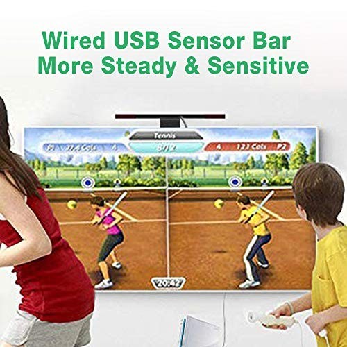 USB Wired Wii Sensor Bar - Replacement Infrared Motion Sensor for Nintendo Wii/W