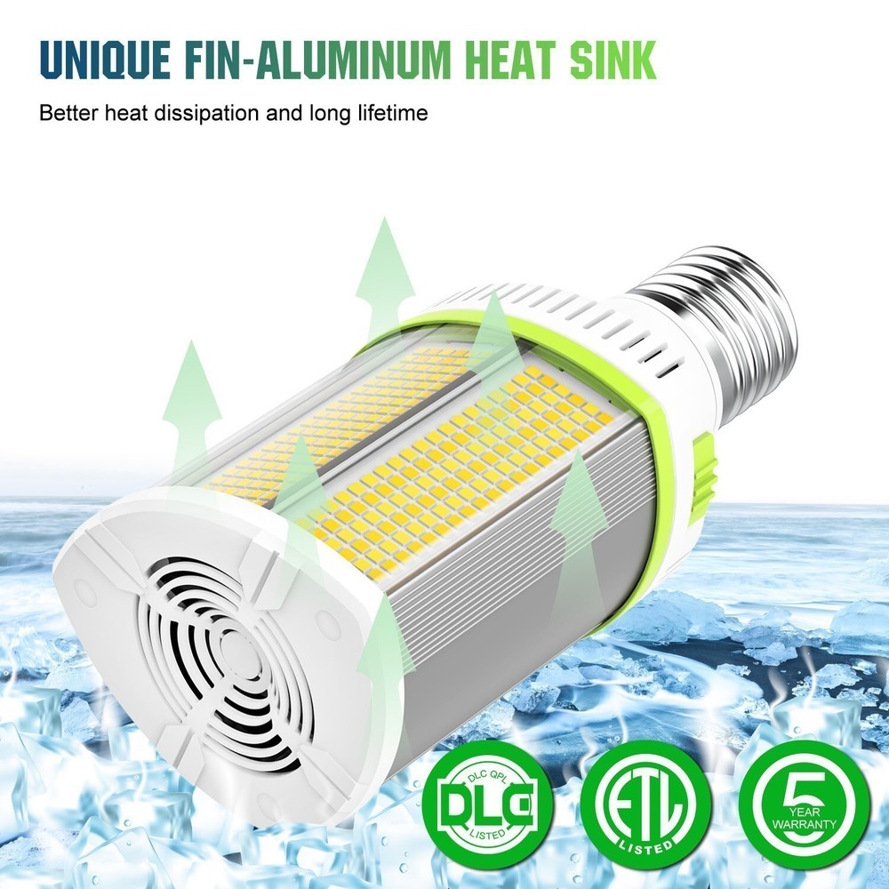 80/64/48W LED Corn Light Bulb Adjustable E39 Base 5700/5000K 4500K for Warehouse