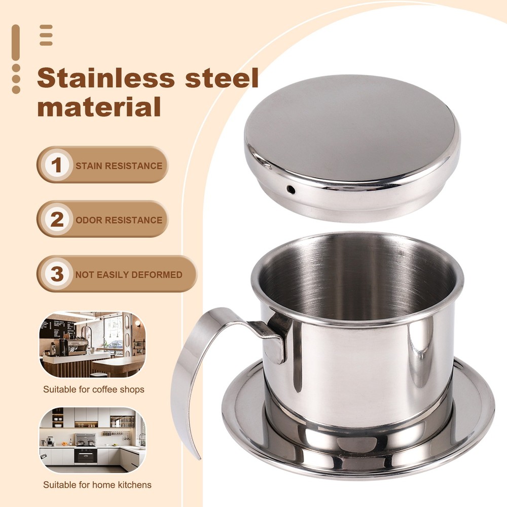 Vietnamese Coffee Portable Coffee Press Maker Reusable Phin Infuser2531