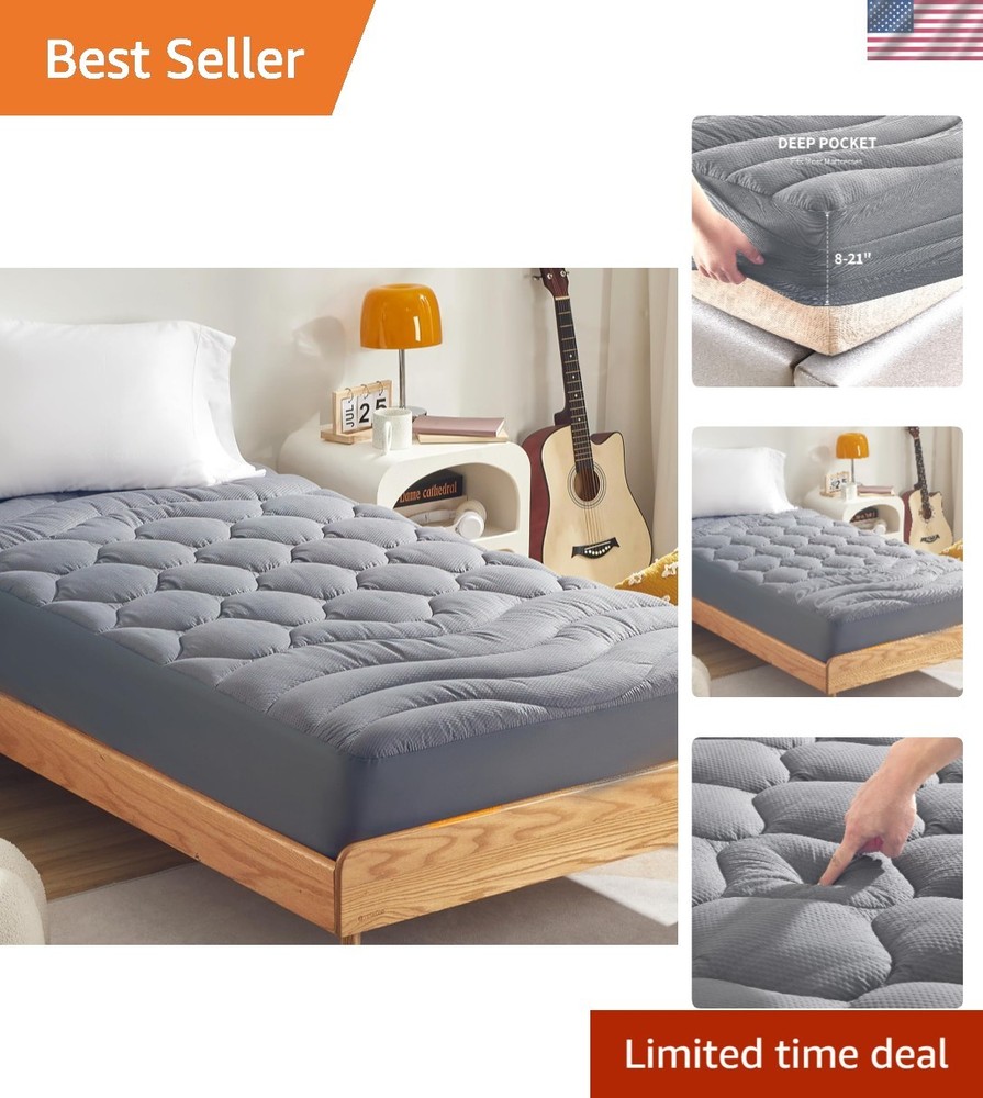 Revitalize Your Sleep: Twin Mattress Protector with 3-Zone Support & Deep Pocket