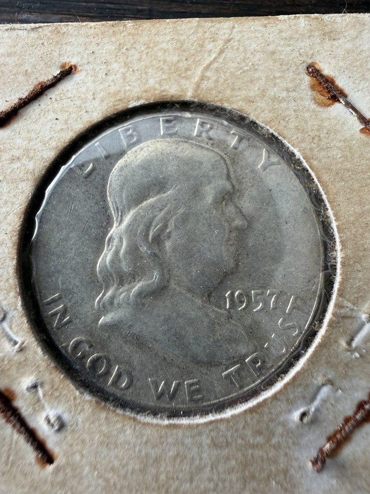 1957 No Mint Ben Franklin Half Dollar