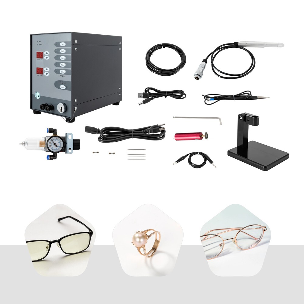 Electric Jewelry Spot Welder 300W Rectangular Pulse Argon Arc Welding Machine