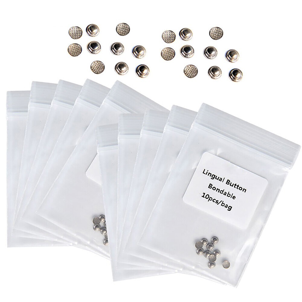 Dental Orthodontic Lingual Buttons Bondable Round Base/Rectangular Button Chains