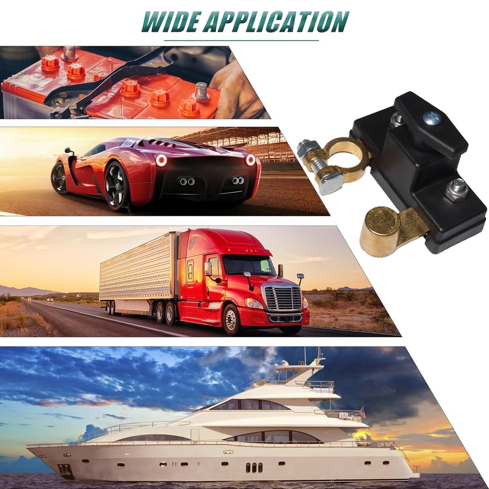 Car Battery Disconnect Isolator Cut Off Switch 12-24V Universal Battery Terminal