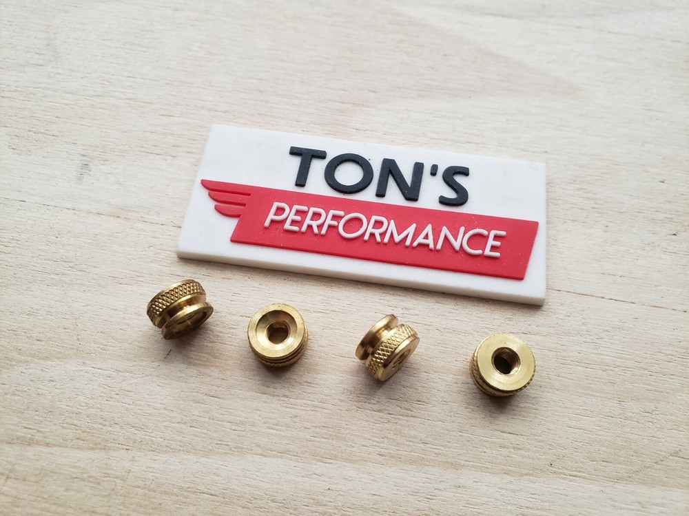 (4) 8/32 8-32 Old Style Replacement Brass Thumb Nuts Spark Plugs Plug Nut