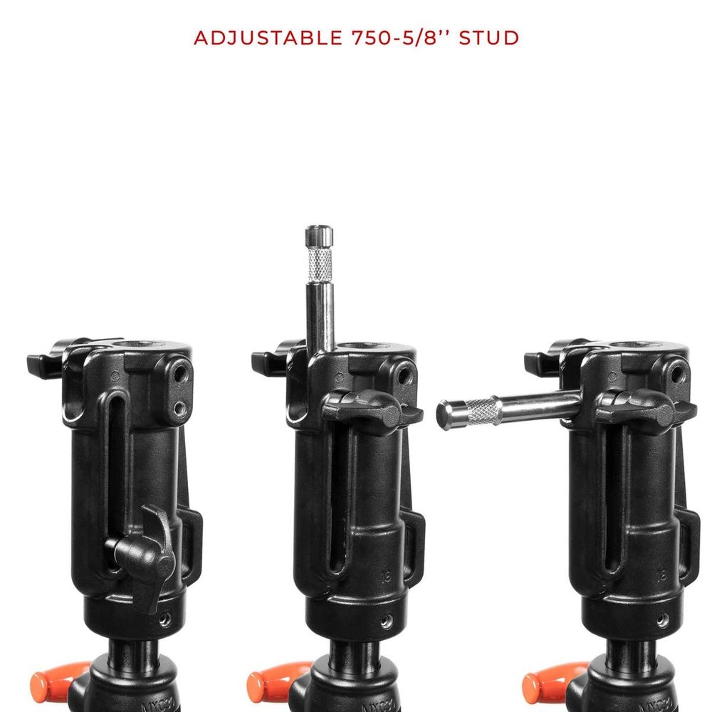 Shape 6.9' 3-Section Low Boy Double Riser Stand, Black/Chrome