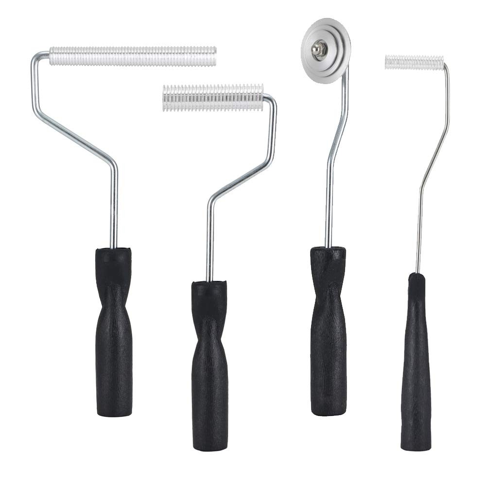 Fiberglass Roller Tools Kit, 4pcs Resin Laminating Bubble Set