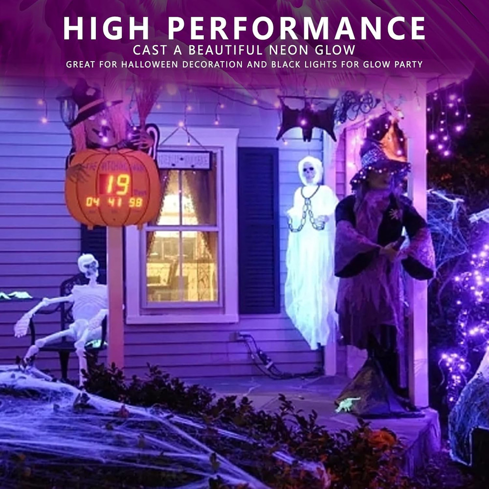 4 Pack A19 LED Black Light Bulbs,Dimmable 9W Blacklight Bulb(100W Equivalent)...