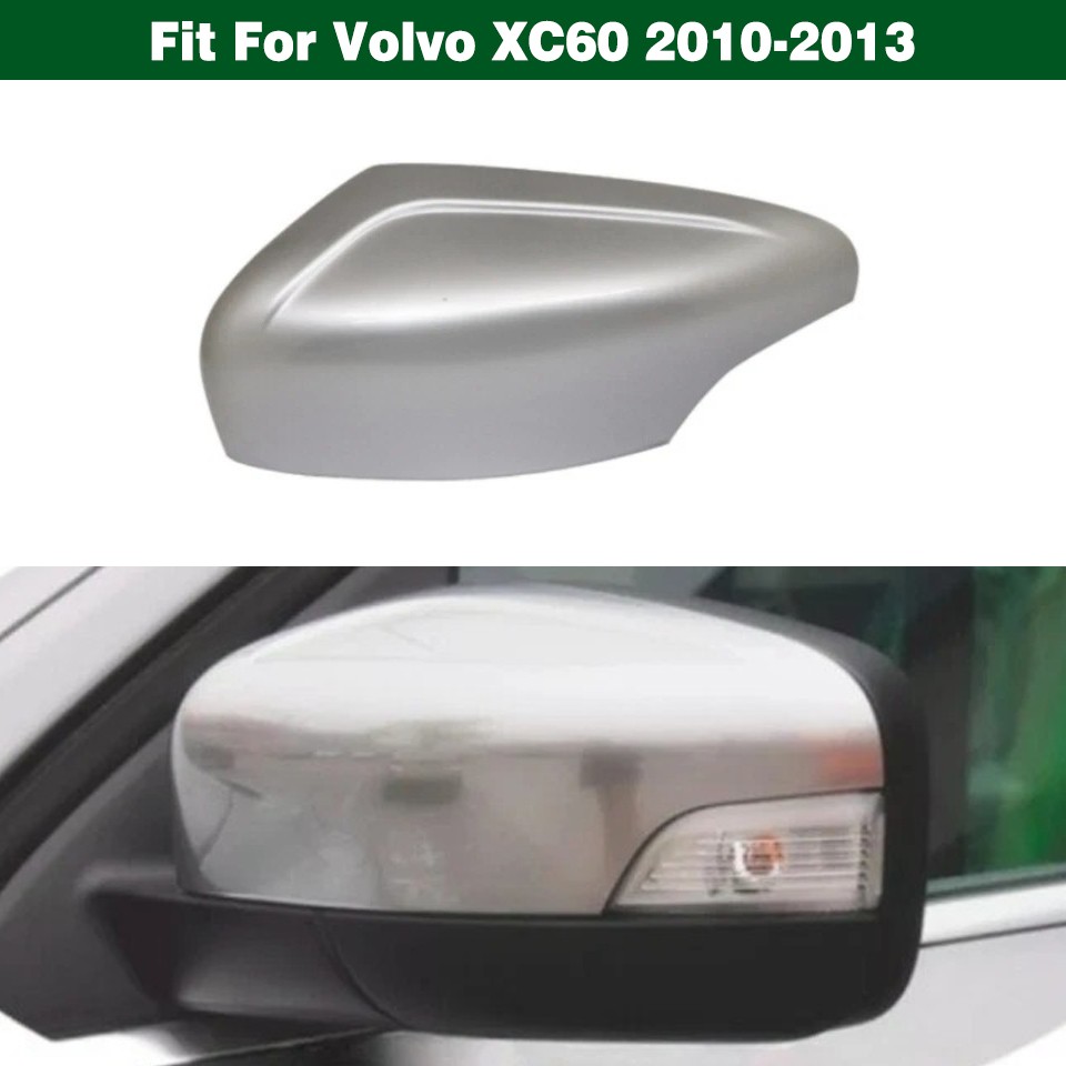 Left Front Side Mirror Cover Housing Shell Cap Silver For Volvo XC60 2010-2013